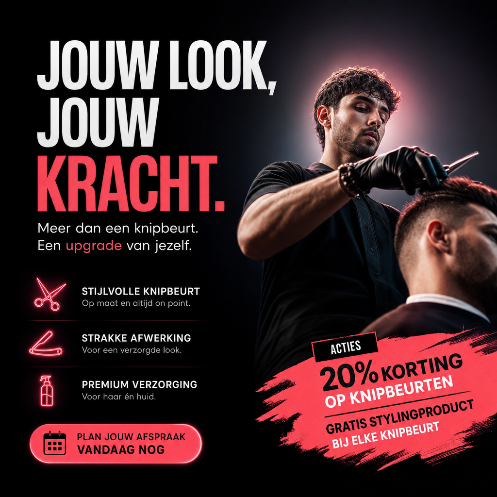 AI gegenereerde promotieafbeelding voor een kapperszaak